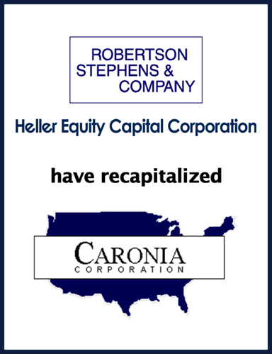 CaroniaCorporation RobertsonStephens